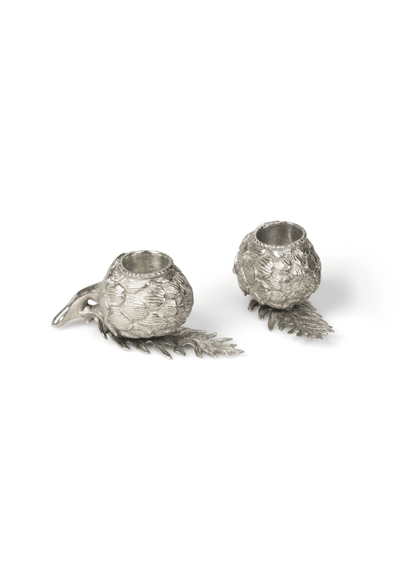 Pewter Artichoke Candleholder - Set of 2