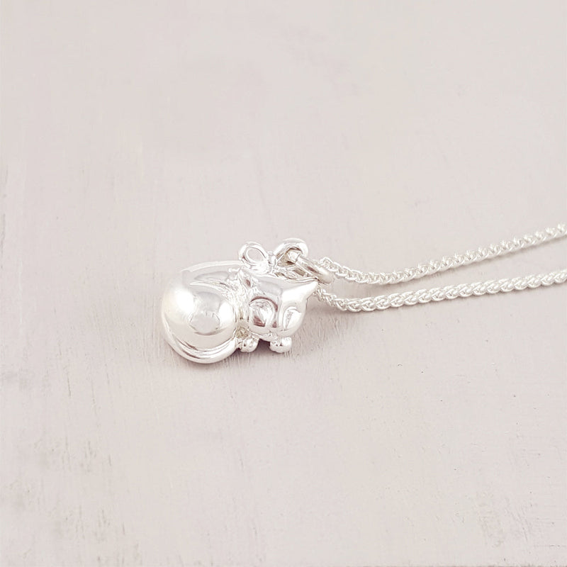 Cat Silver Charm