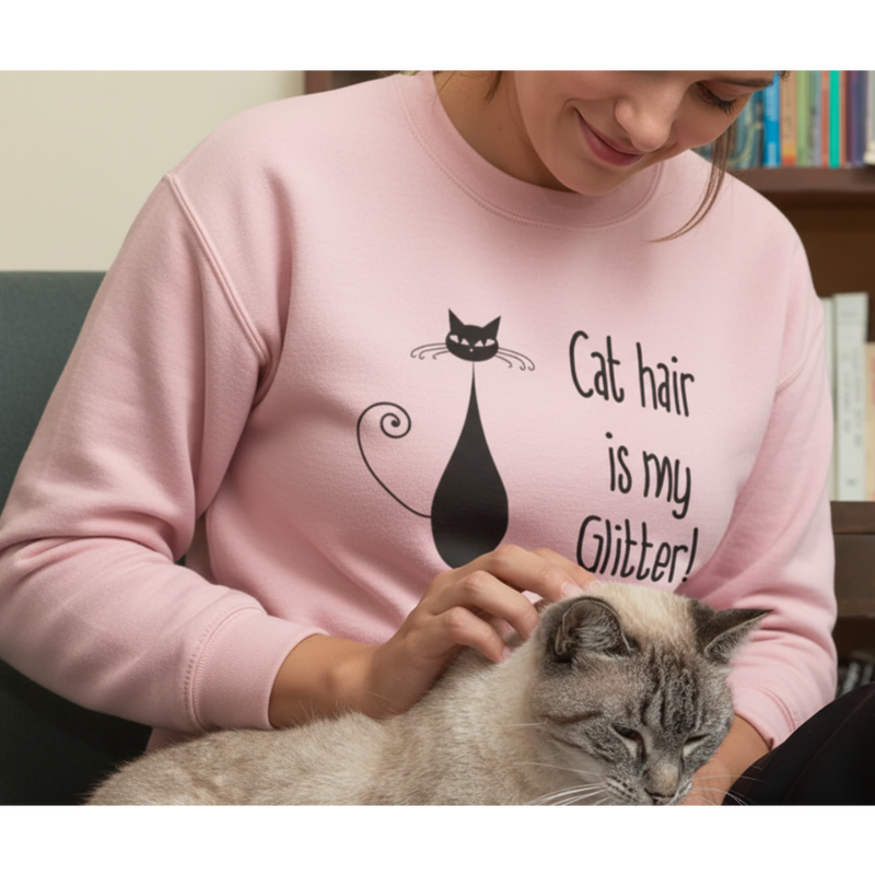 Cat Hair Is My Glitter Sweatshirt