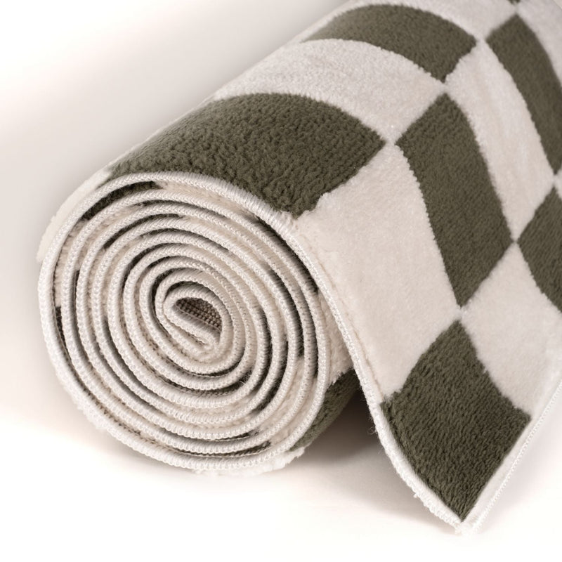 Loft Checkerboard Green Rug