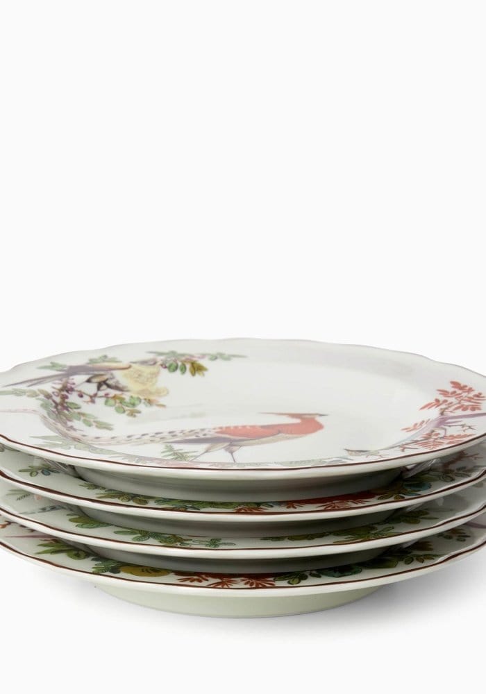 Chelsea Bird Side/Pudding Plates - Set of 4