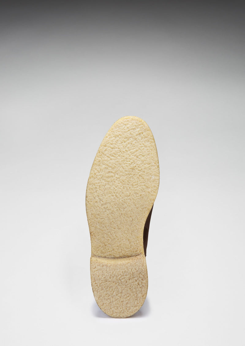 Brown Suede Chelsea Boots, Crepe Rubber Welted Sole