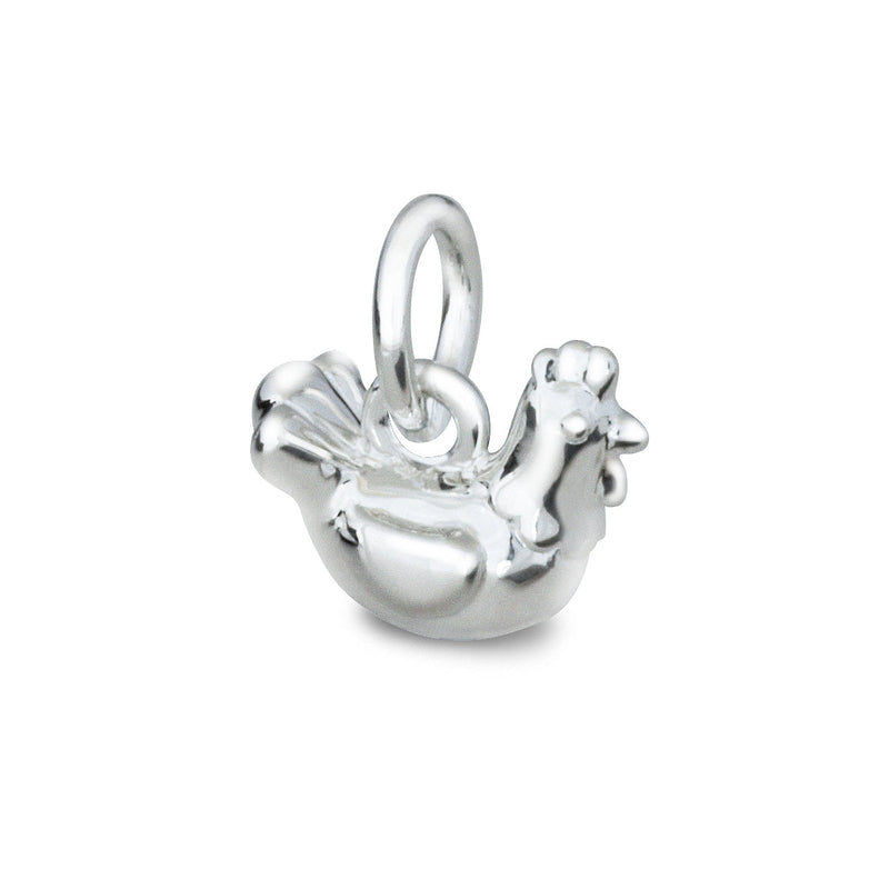 Chicken Silver Charm