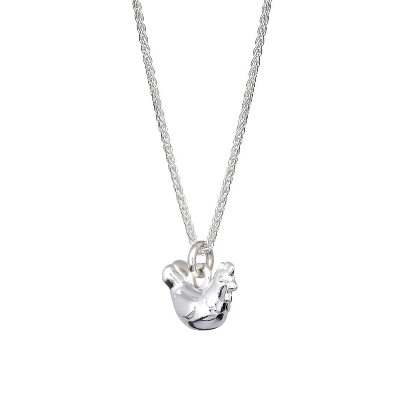 Chicken Silver Charm