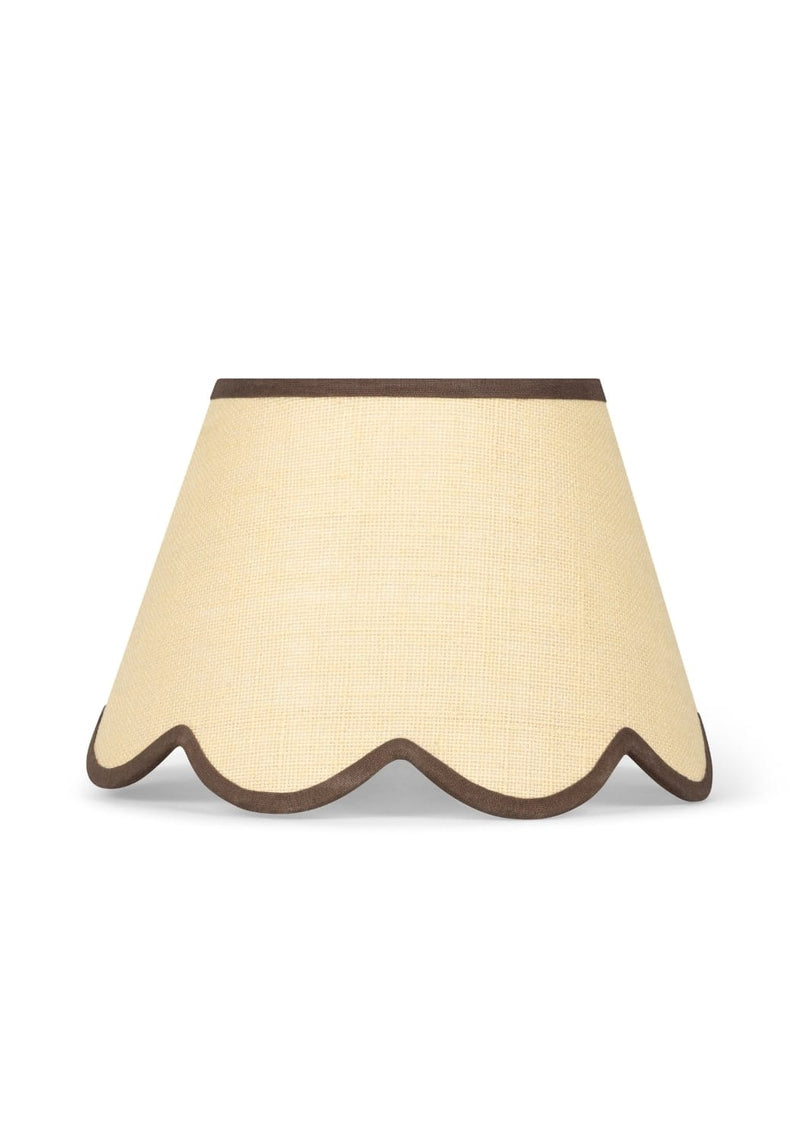 Chocolate Brown Jute Scallop Lampshade