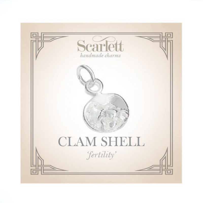Clam Shell & Crab Silver Charm