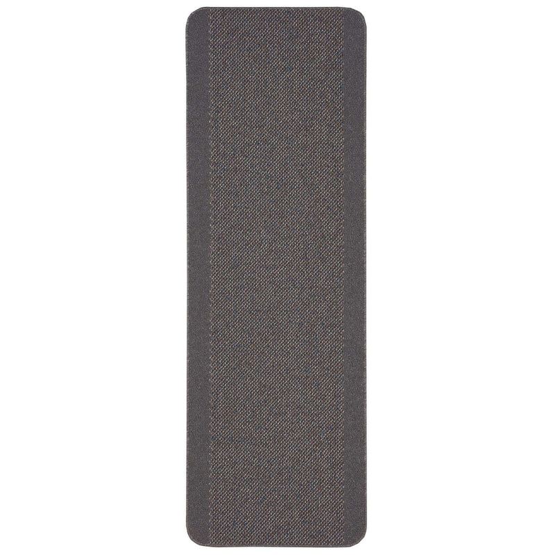Washable Bordered Dark Grey Rug | 110D