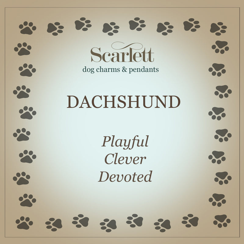 Dachshund Silver Dog Charm
