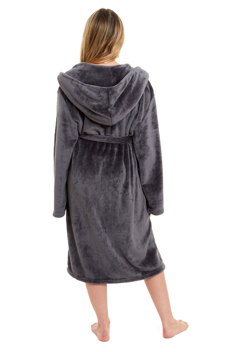 grey velvet dressing gown IV Robe