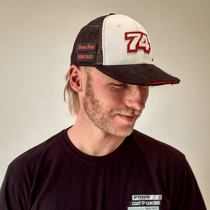 Official Davey Todd Merchandise Trucker Hat - White & Black