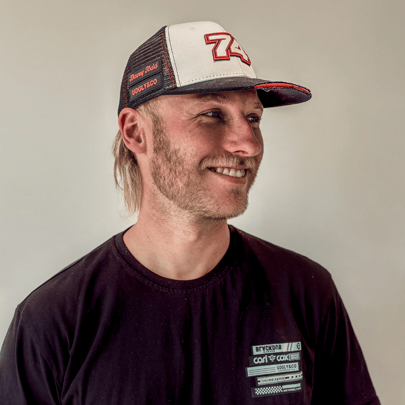 Official Davey Todd Merchandise Trucker Hat - White & Black