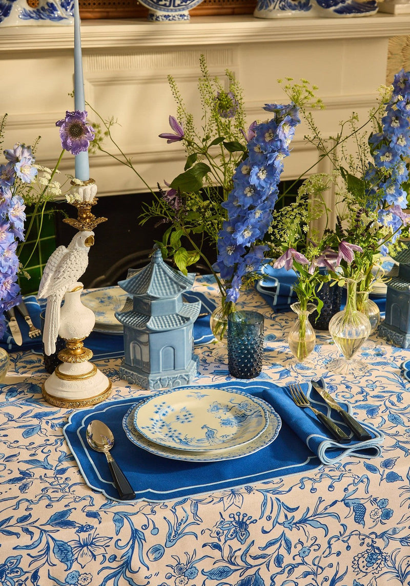 Virginia Blue and White Dessert Plates  - Set of 4