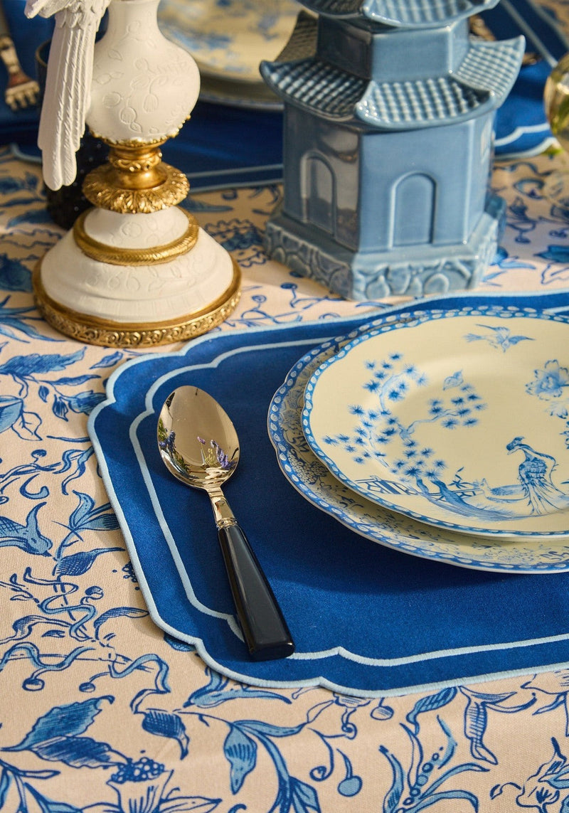 Virginia Blue and White Dessert Plates  - Set of 4
