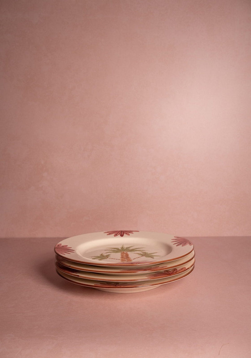 Arabella Dinner Plate, Green Palm Tree
