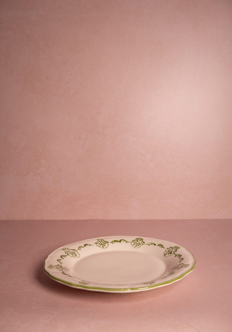 Cara Shell Dinner Plate, Green