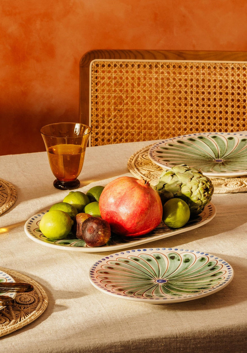 Peacock Dinner Plate, Green