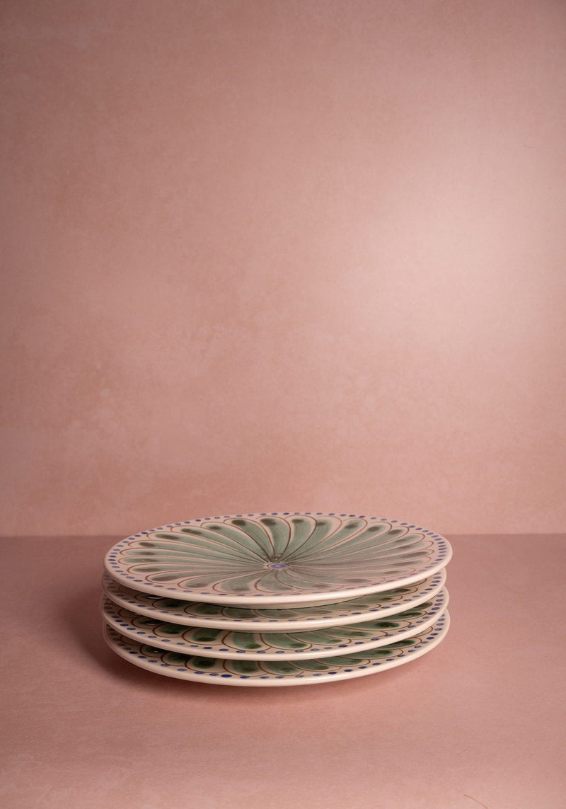 Peacock Dinner Plate, Green