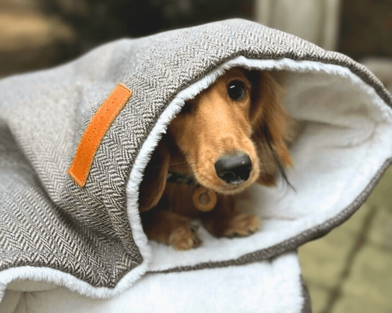 THE LINCOLN | LUXURY TWEED & FAUX FUR REVERSIBLE DOG BLANKET