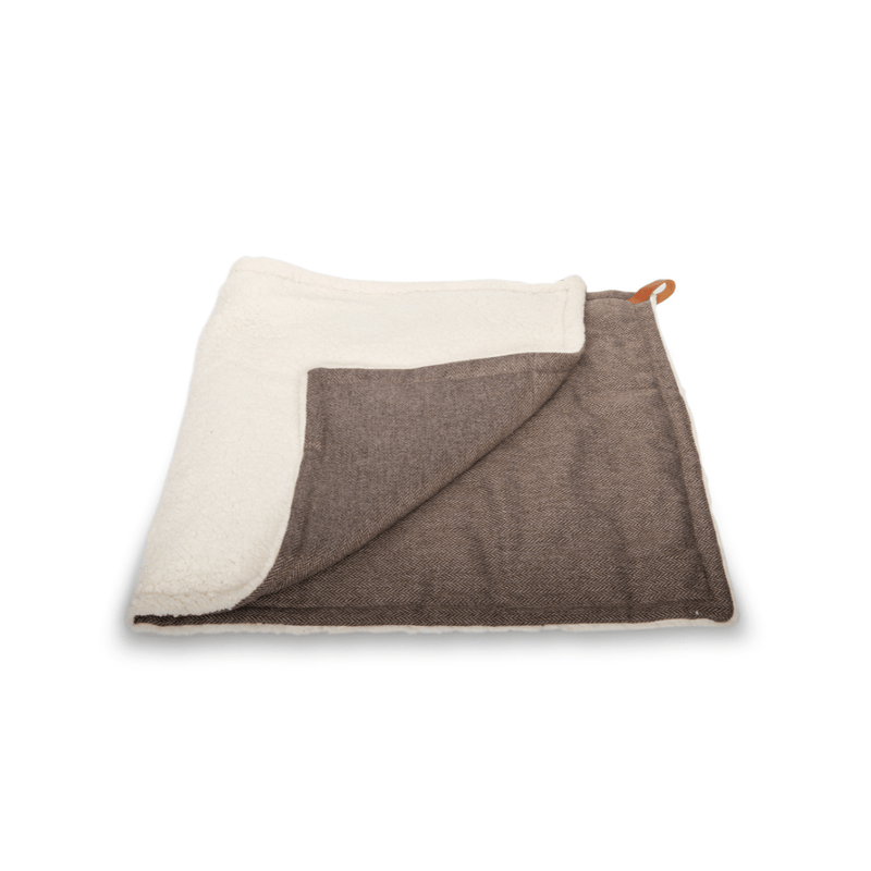 THE LINCOLN | LUXURY TWEED & FAUX FUR REVERSIBLE DOG BLANKET
