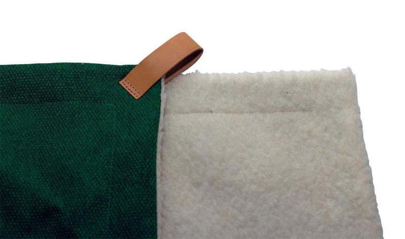 THE RICHMOND | LUXURY GREEN STONEWASHED & SHERPA REVERSIBLE DOG BLANKET