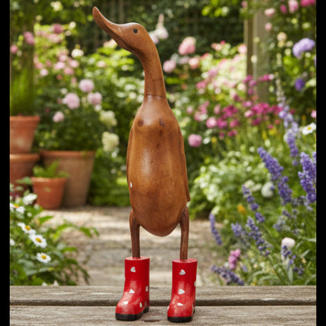 Large Duck With Love Heart Boots