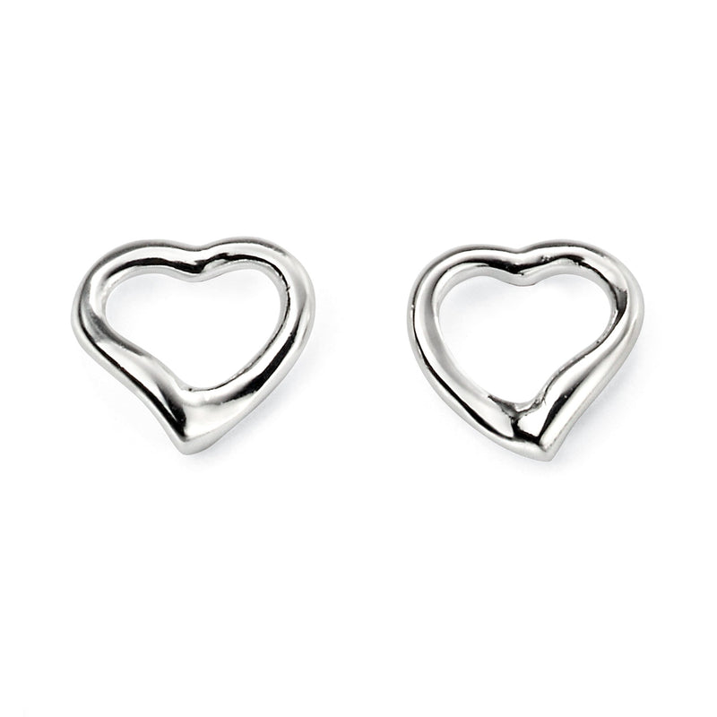 Beginnings Small Open Heart Stud Earrings