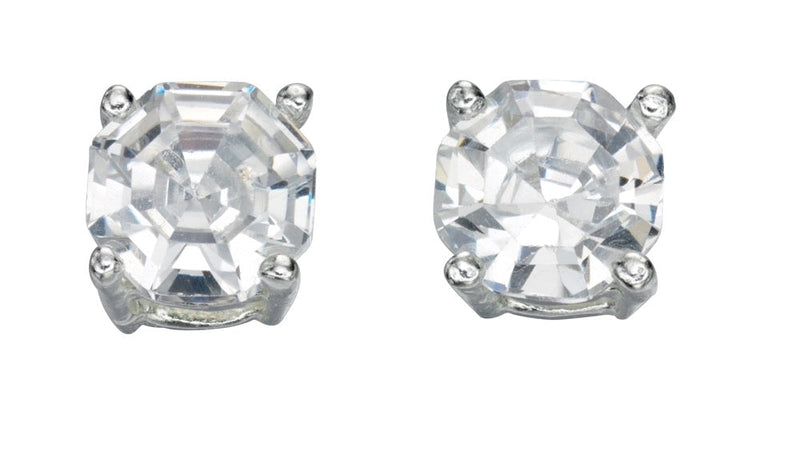 Beginnings Faceted Stud Earrings with Cubic Zirconia