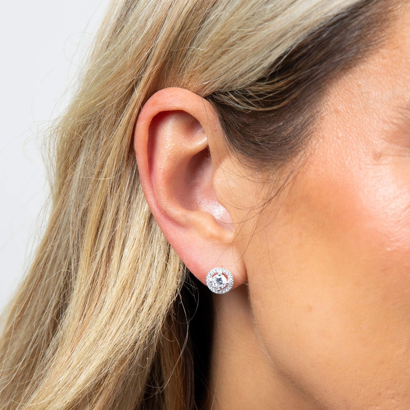 Beginnings Pave Set Cluster Stud Earrings