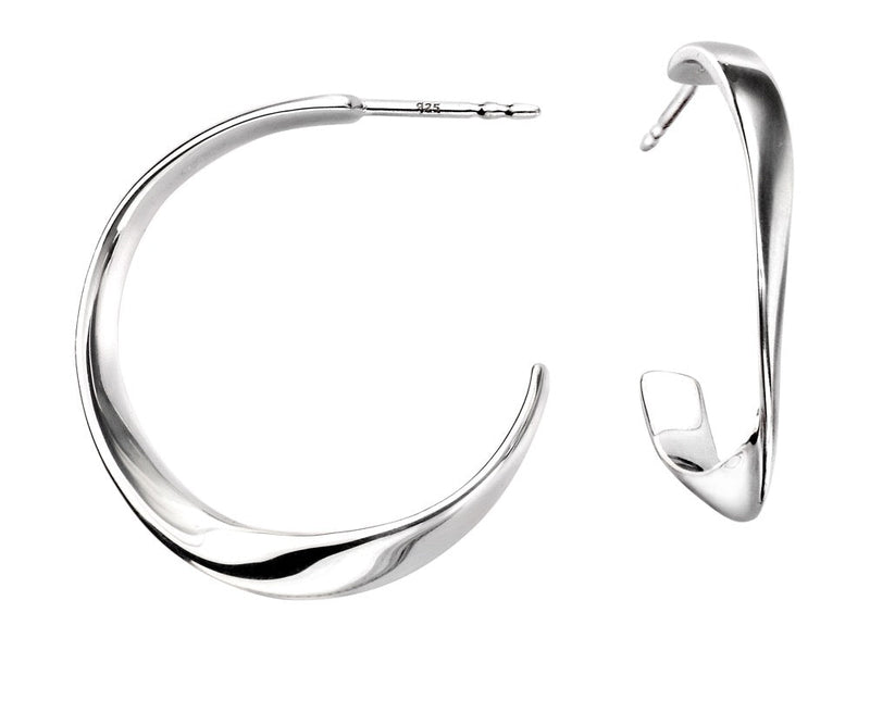 Beginnings Twisted Solid Hoop Earrings