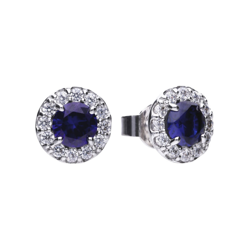 Diamonfire Round Colour Pave Stud Earrings