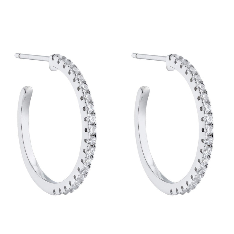 Beginnings Hoop Earrings with Cubic Zirconia