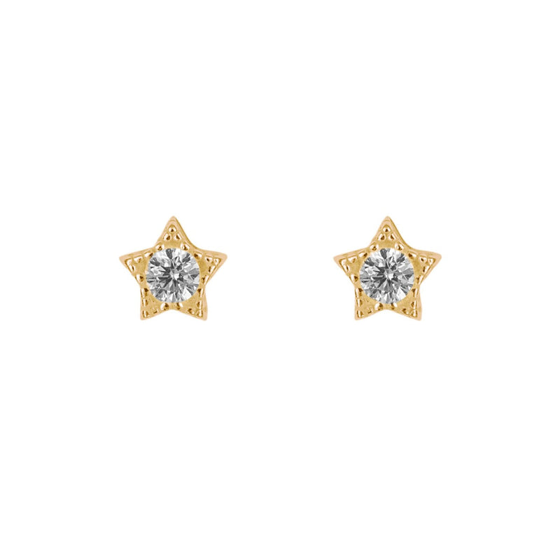 Beginnings Star Stud Earrings with Cubic Zirconia