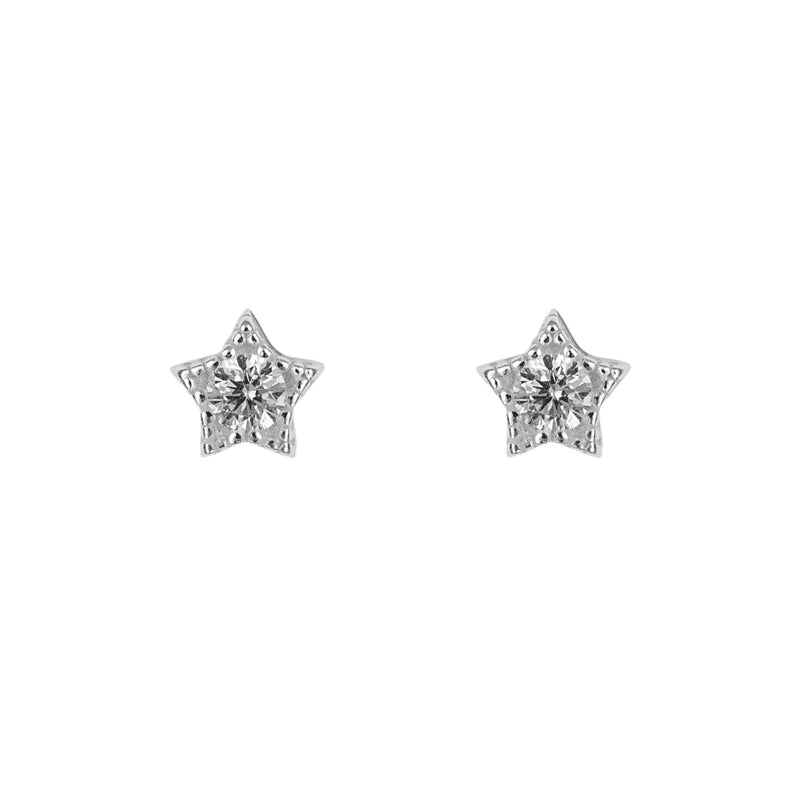 Beginnings Star Stud Earrings with Cubic Zirconia