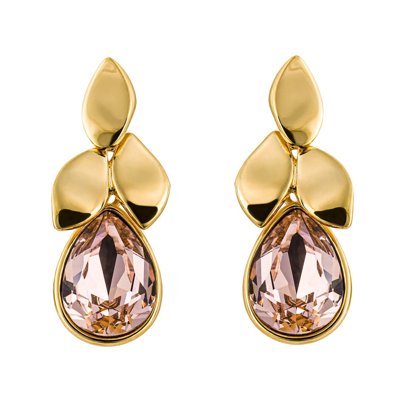 Beginnings Petal Drop Stud Earrings with Crystal