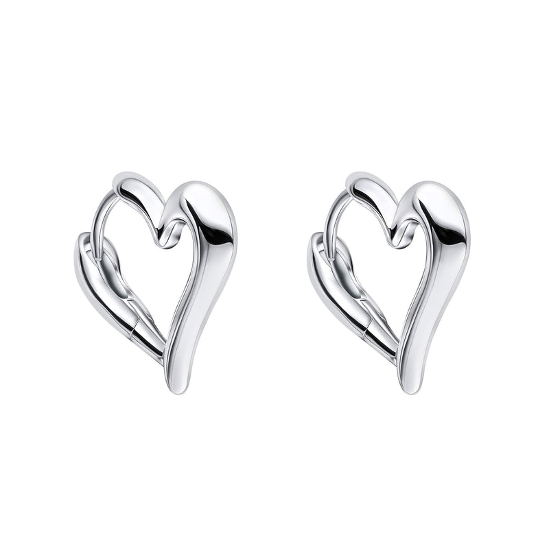 Beginnings Open Heart Hoop Earrings