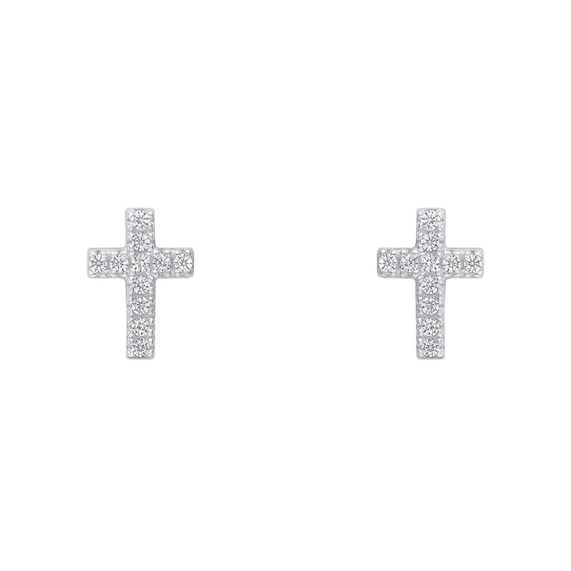 Beginnings Small Cross Studs Earrings