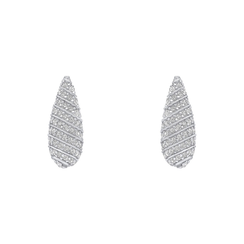 Beginnings Channel Set Droplet Stud Earrings