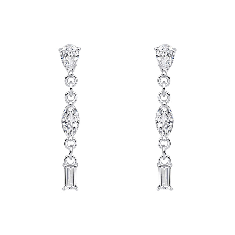Beginnings Mixed Shapes Long Drop Earrings