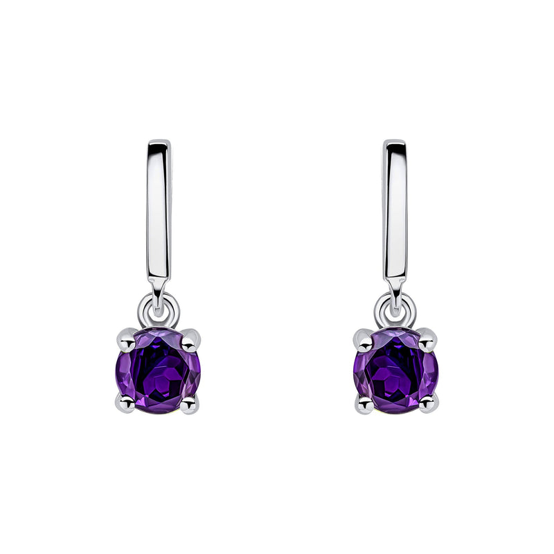 Beginnings Round Semi Precious Drop Stud Earrings