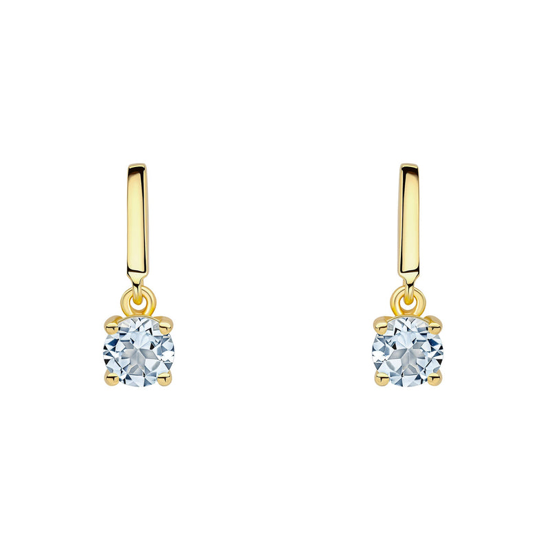 Beginnings Round Semi Precious Drop Stud Earrings