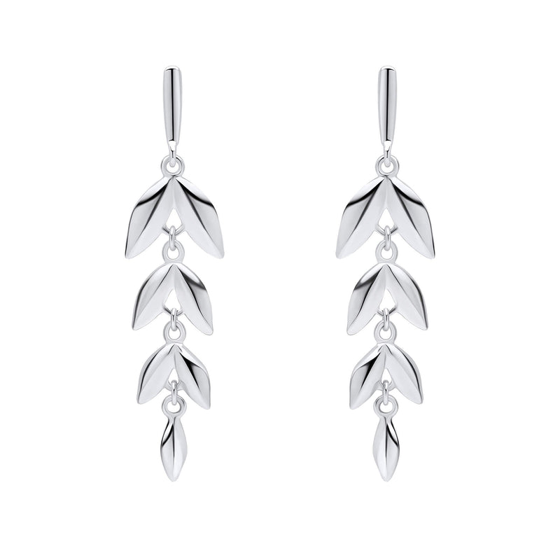 Beginnings Long Leaf Drop Earrings