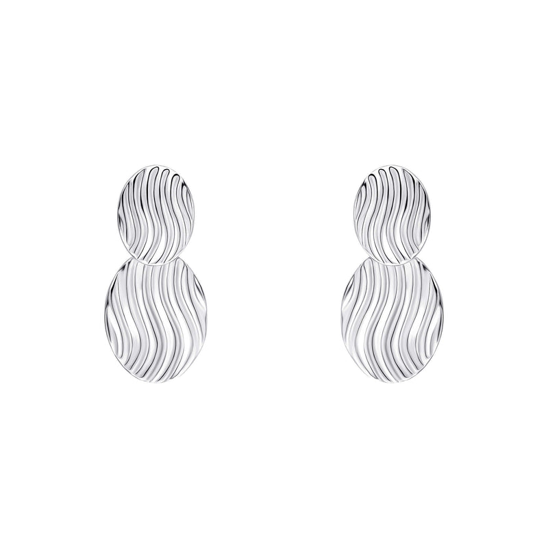 Beginnings Wave Texture Drop Earrings
