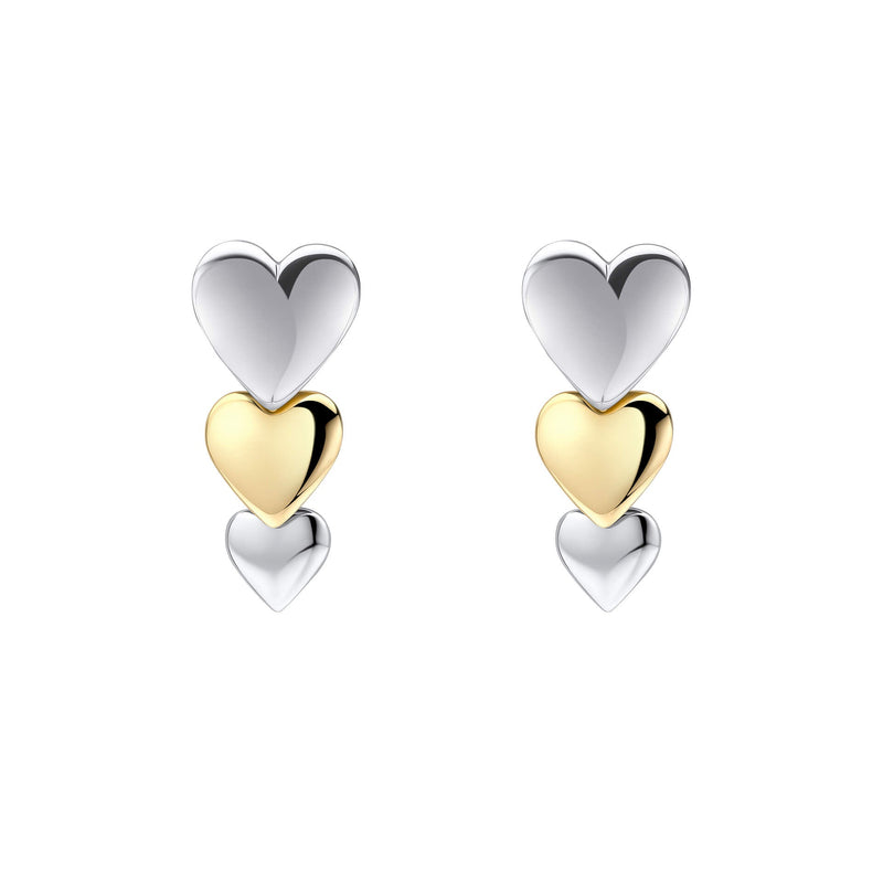 Beginnings Cascading Hearts Drop Earrings