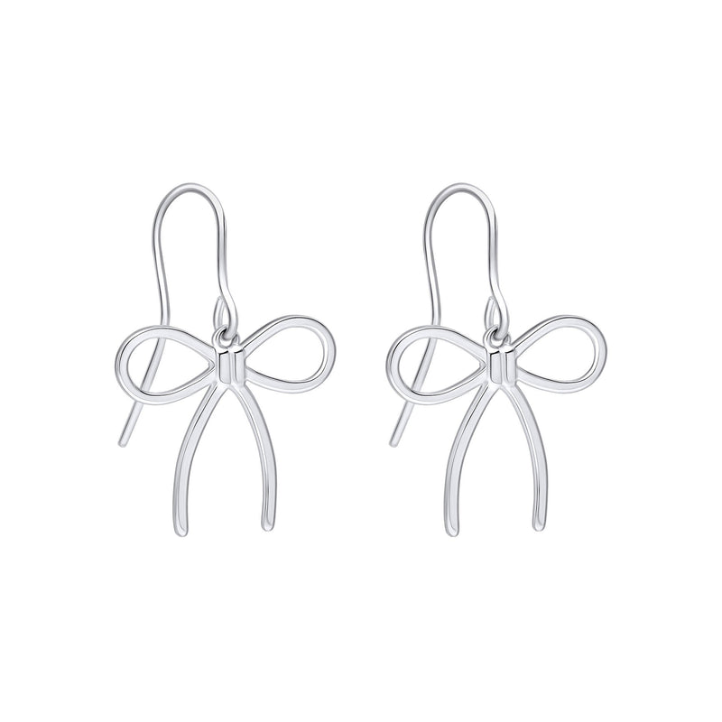 Beginnings Thin Bow Hook Earrings
