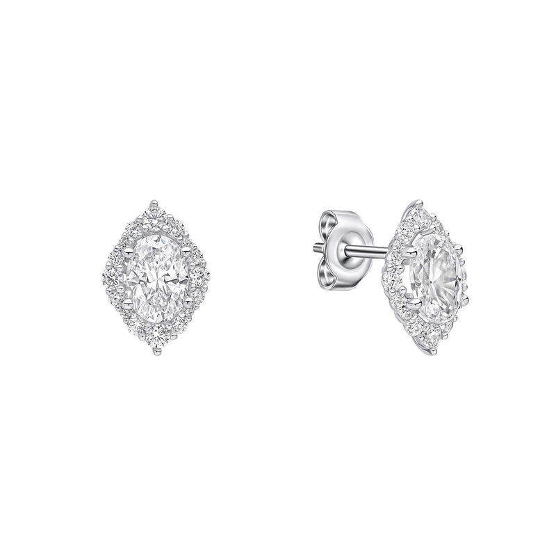 Diamonfire Oval Cluster Stud Earrings