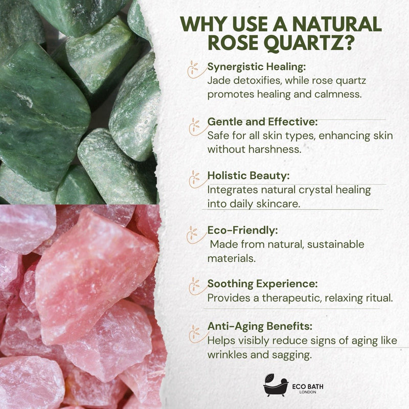 Eco Bath London Jade Face Roller - Rose Quartz