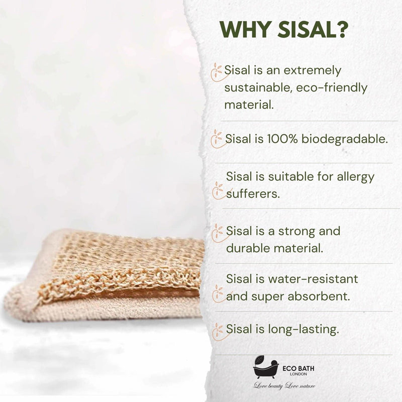 Eco Bath London Natural Cotton & Sisal Back Strap
