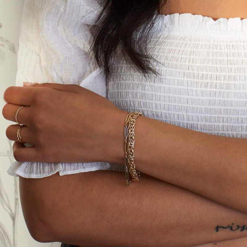 Elements Gold Byzantine Design Bracelet