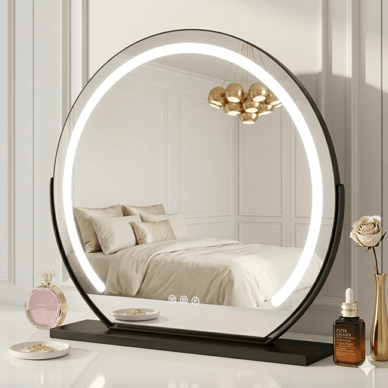 Elara LED Vanity Mirror Black