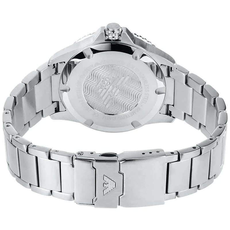 Emporio Armani AR11339 Men's Diver Style Silver & Blue Watch
